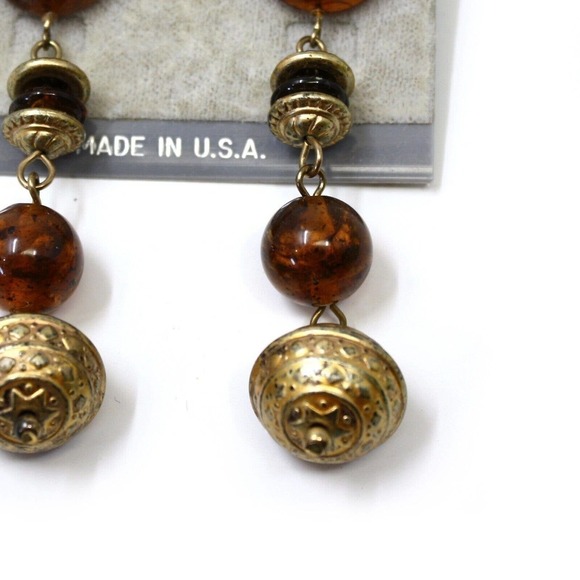 Vintage 1980s Avante Dangle Pierce Earrings on Card New/Old Store Stock -Hey Viv - Picture 2 of 4